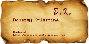 Dobszay Krisztina névjegykártya