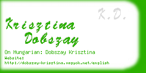 krisztina dobszay business card